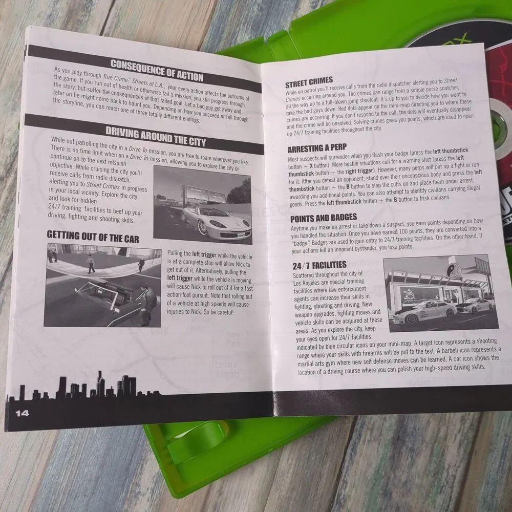 True Crime: Streets of L.A. (Microsoft Xbox, 2003) CIB Complete w/ Manual